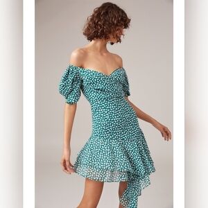 New C/MEO Collective Be About You Dress Floral Green Daisy Size Large